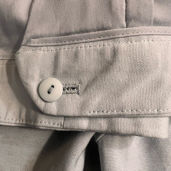 Theory Womens Mid Rise Slim Straight Pleated Dress Pants Light Blue Size 8 - Picture 8 of 16